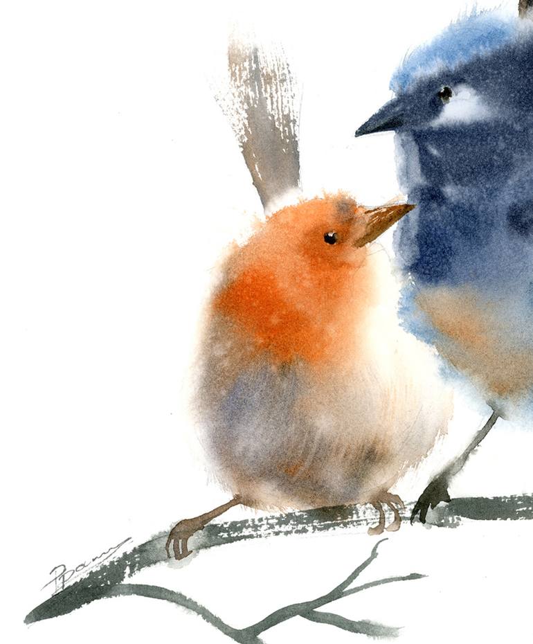 Original Impressionism Animal Painting by Olga Tchefranov