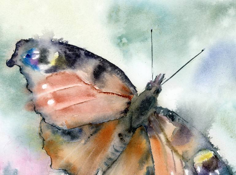 Original Abstract Botanic Painting by Olga Tchefranov