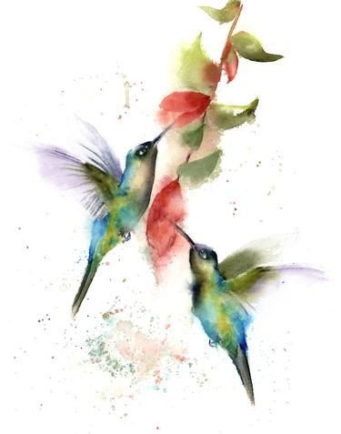 Two Flying hummingbirds thumb