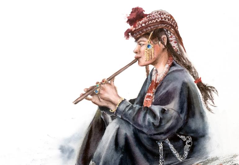 Original Abstract People Painting by Olga Tchefranov