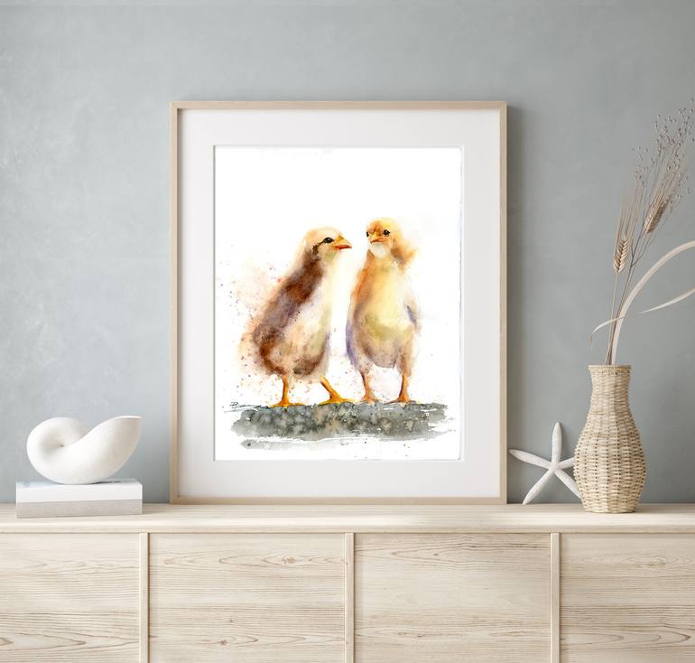 Original Impressionism Animal Painting by Olga Tchefranov