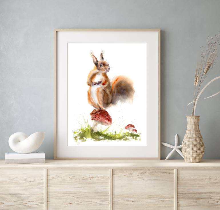 Original Illustration Animal Painting by Olga Tchefranov