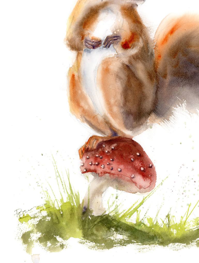 Original Illustration Animal Painting by Olga Tchefranov