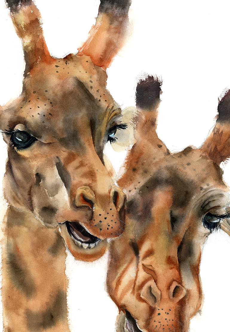 Original Impressionism Animal Painting by Olga Tchefranov