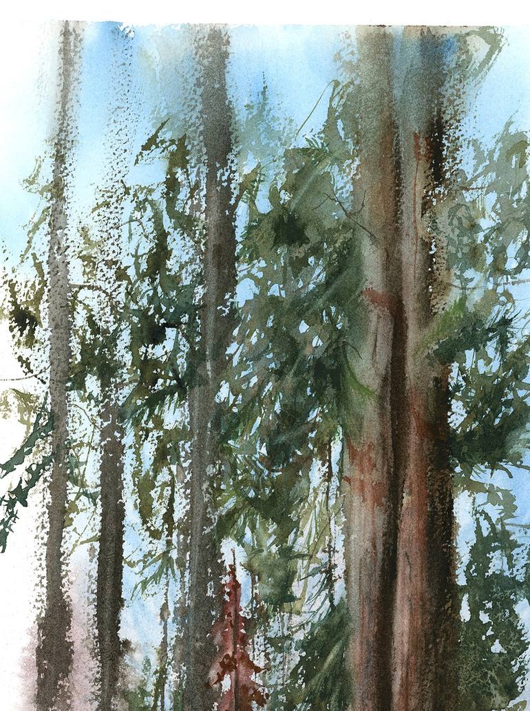 Original Abstract Tree Painting by Olga Tchefranov
