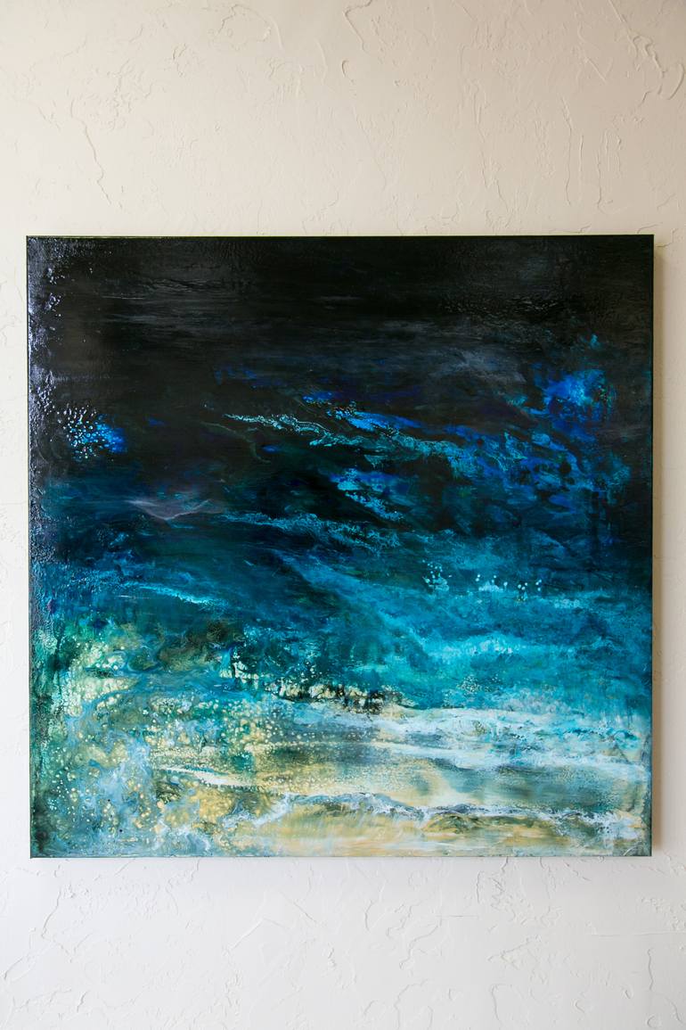 Original Abstract Beach Painting by Julia Ross