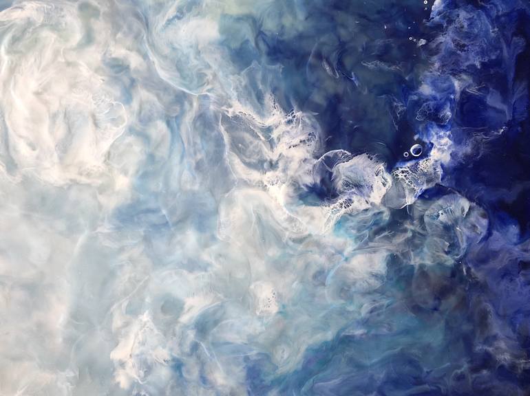 Under Water Encaustic Painting Painting by Julia Ross | Saatchi Art