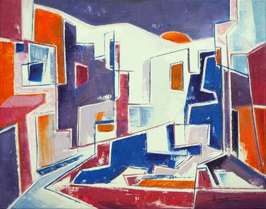 Print of Abstract Cities Paintings by Artushroom A