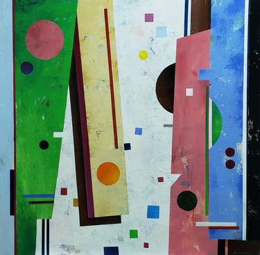 Original Abstract Geometric Paintings by Artushroom A