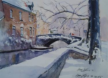 Winterscene Bruges - Limited Edition 100 of 100 thumb