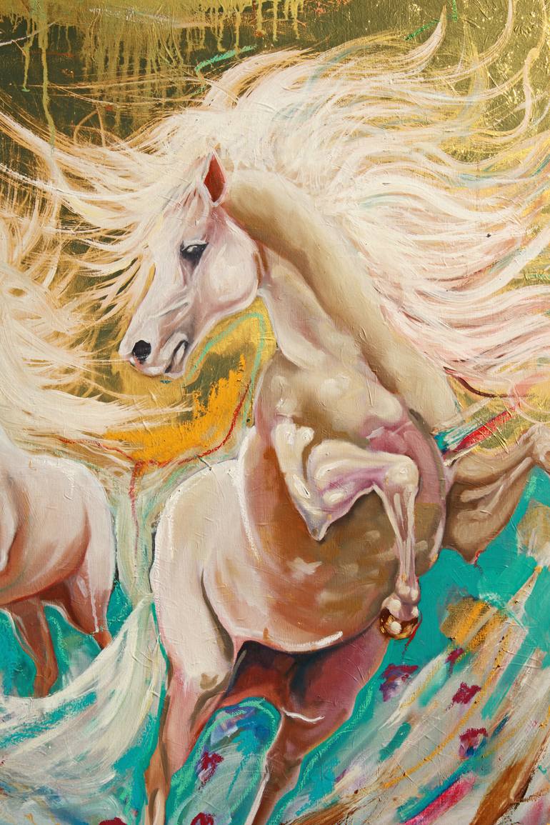 Original Abstract Horse Painting by Kate Nowak