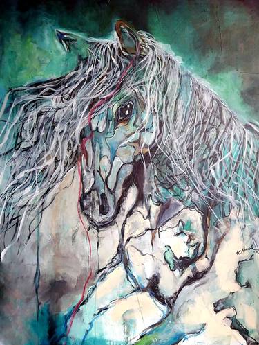 Original Figurative Horse Paintings by Kate Nowak