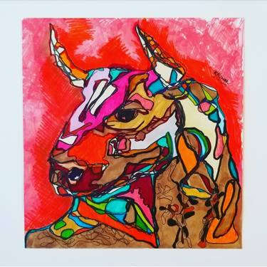 Original Abstract Animal Drawings by Kate Nowak