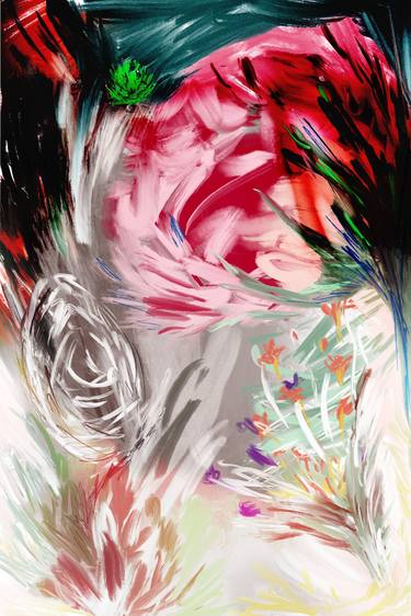 Original Abstract Floral Digital by Neriman Arslan