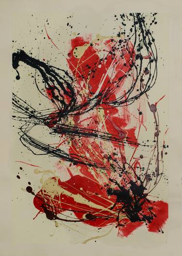 Original Abstract Expressionism Abstract Painting by Neriman Arslan