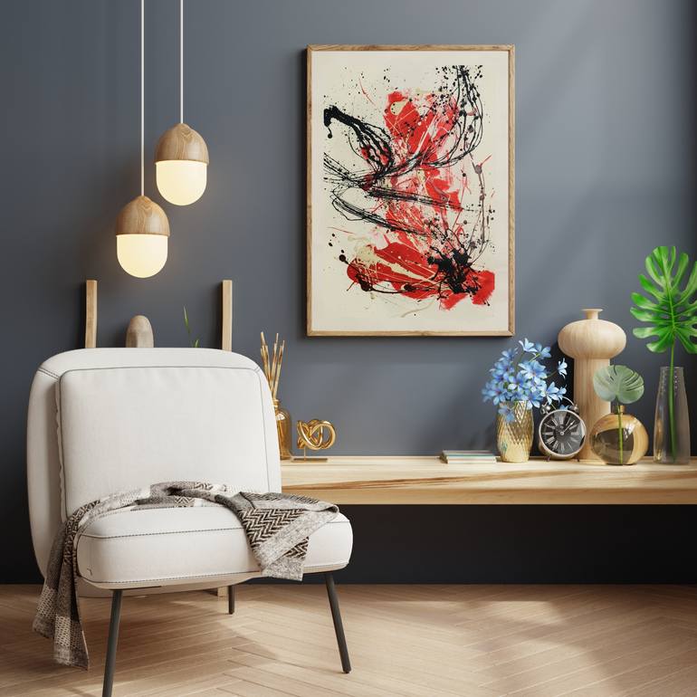 Original Abstract Expressionism Abstract Painting by Neriman Arslan
