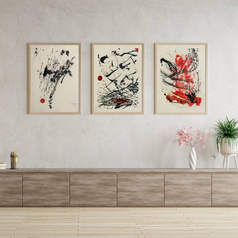Original Abstract Expressionism Abstract Painting by Neriman Arslan