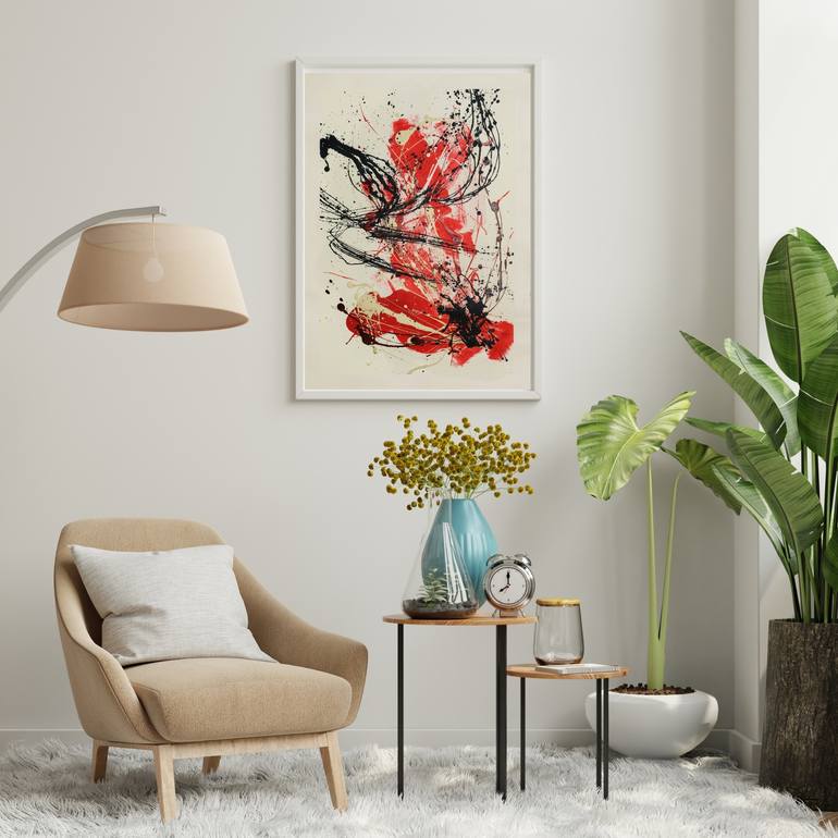 Original Abstract Expressionism Abstract Painting by Neriman Arslan