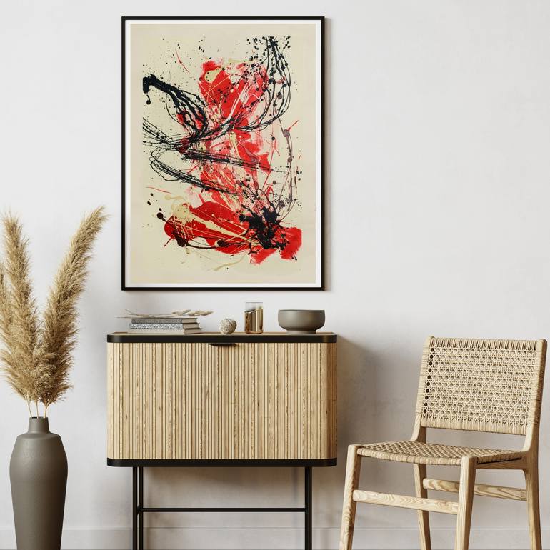 Original Abstract Expressionism Abstract Painting by Neriman Arslan