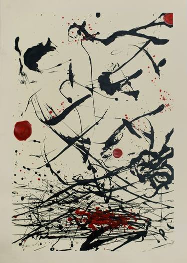 Original Abstract Expressionism Abstract Painting by Neriman Arslan