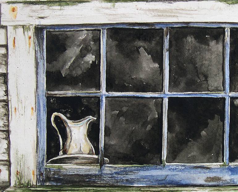 Blue Window Painting by Sam Georgieff | Saatchi Art