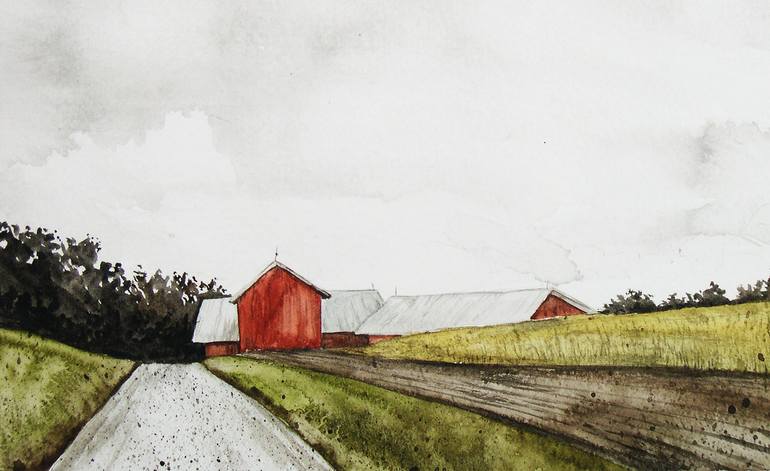 Original Expressionism Landscape Painting by Sam Georgieff