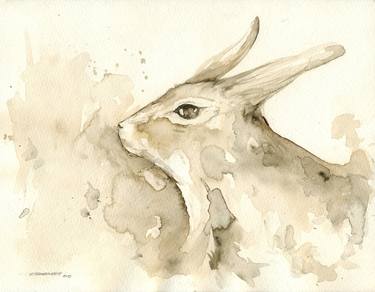 A Hare in a Sepia Wash (study n0 1) thumb