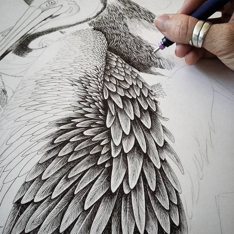 Original Figurative Animal Drawing by Cielle Graham