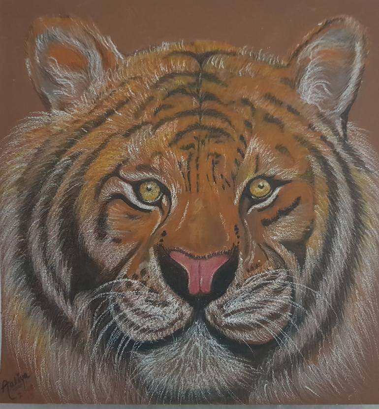 Tiger Face Painting By liya Zak Saatchi Art