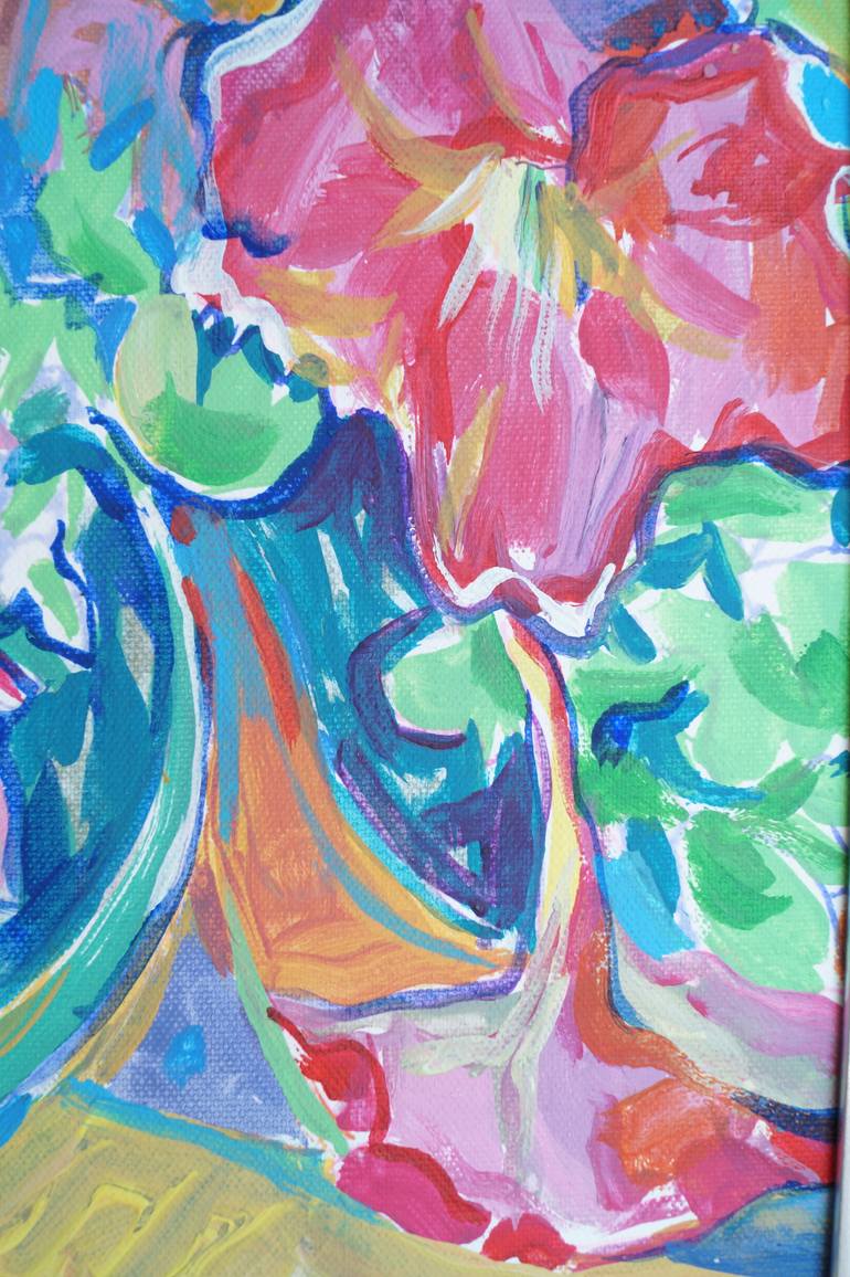 Original Expressionism Floral Painting by Yurii Dovhaliuk