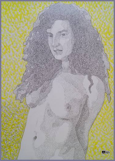 Print of Expressionism Nude Drawings by Yurii Dovhaliuk