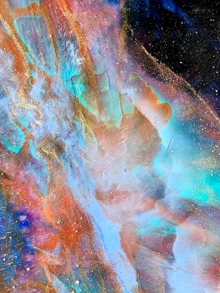 Original Abstract Expressionism Outer Space Painting by Tiffani Buteau
