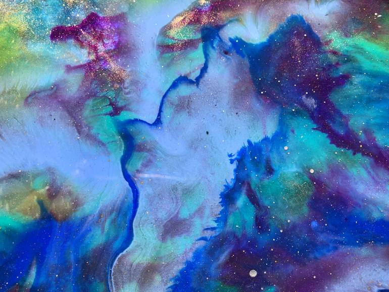Original Abstract Expressionism Outer Space Painting by Tiffani Buteau