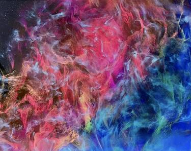 Original Abstract Expressionism Outer Space Paintings by Tiffani Buteau