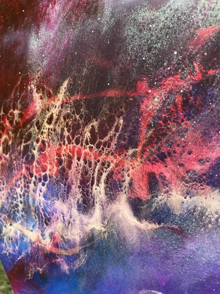 Original Abstract Expressionism Outer Space Painting by Tiffani Buteau