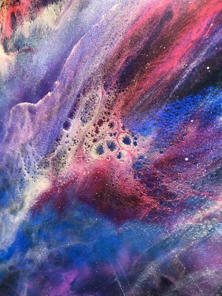 Original Abstract Expressionism Outer Space Painting by Tiffani Buteau