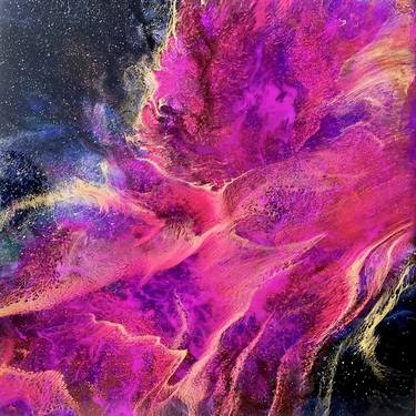 Original Abstract Expressionism Outer Space Paintings by Tiffani Buteau