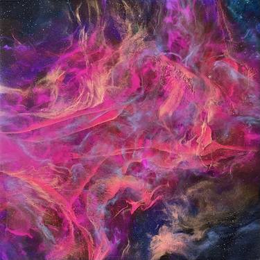 Original Abstract Expressionism Outer Space Paintings by Tiffani Buteau