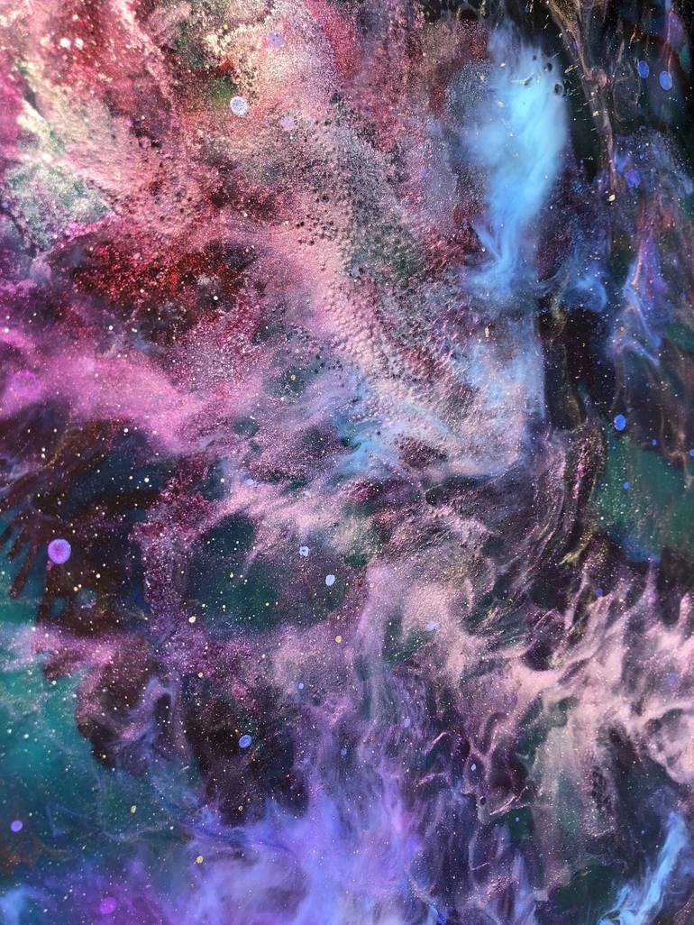 Original Abstract Expressionism Outer Space Painting by Tiffani Buteau