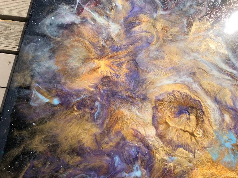 Original Abstract Outer Space Painting by Tiffani Buteau