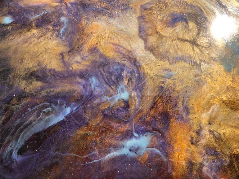 Original Abstract Outer Space Painting by Tiffani Buteau