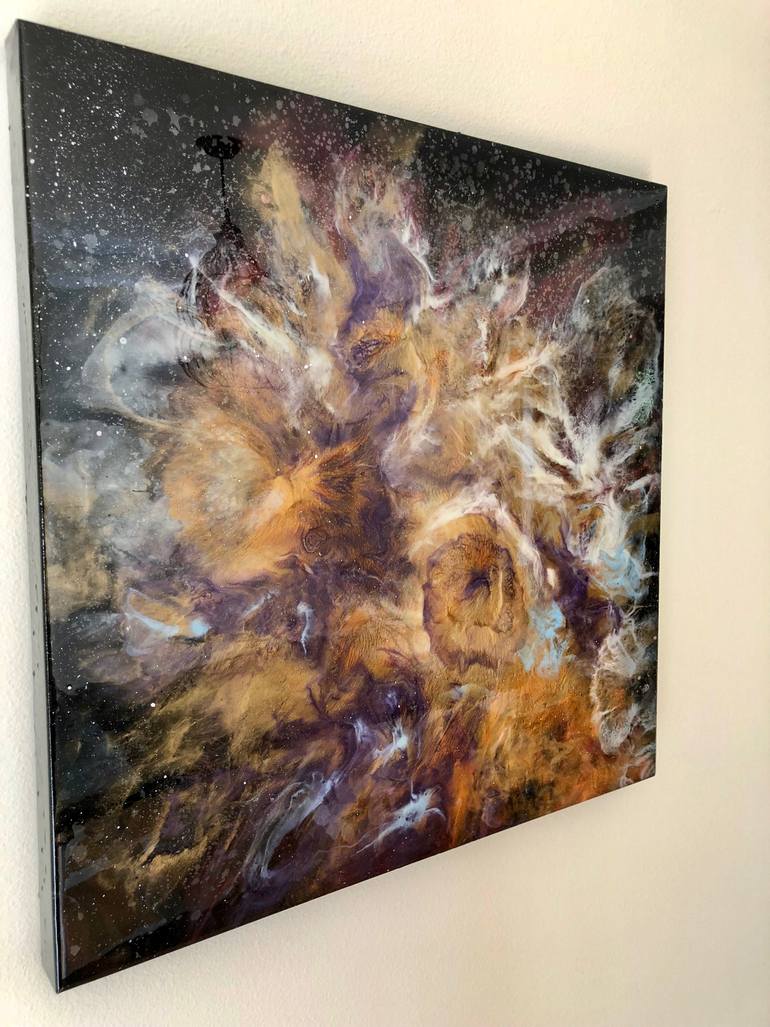 Original Abstract Outer Space Painting by Tiffani Buteau