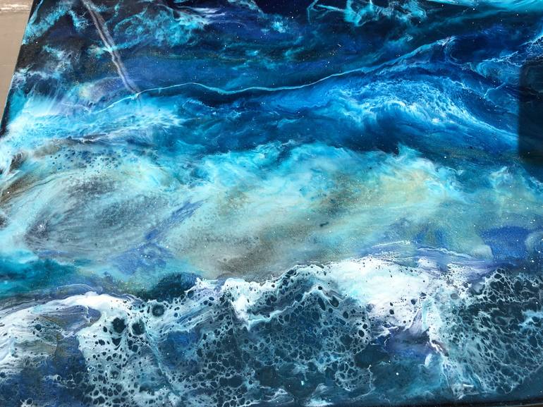 Original Abstract Seascape Painting by Tiffani Buteau