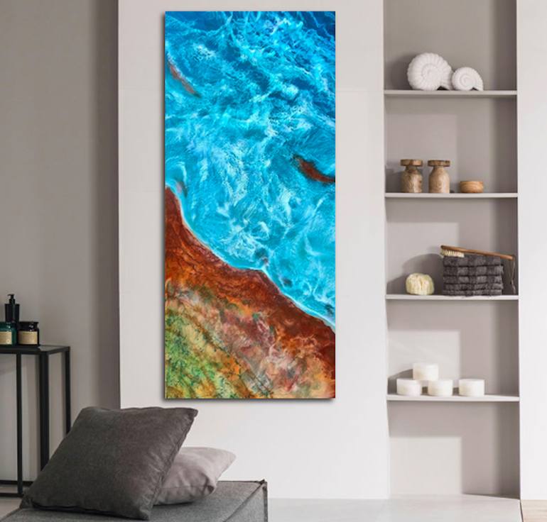 Original Abstract Seascape Painting by Tiffani Buteau