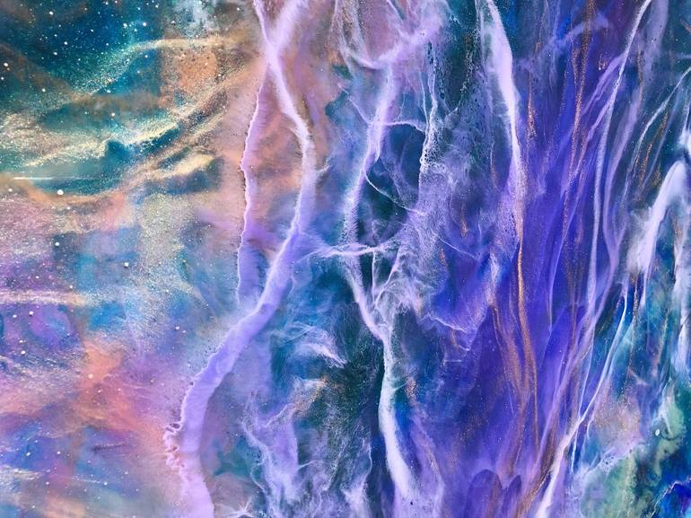 Original Abstract Expressionism Outer Space Painting by Tiffani Buteau