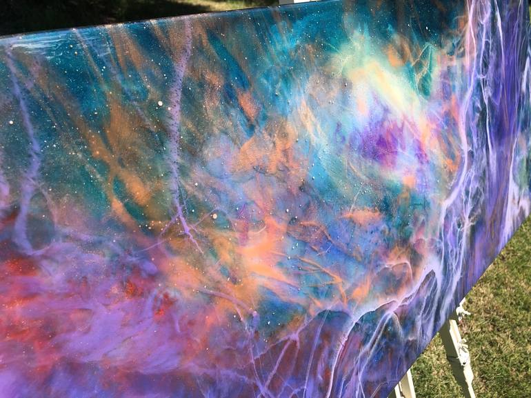 Original Abstract Expressionism Outer Space Painting by Tiffani Buteau