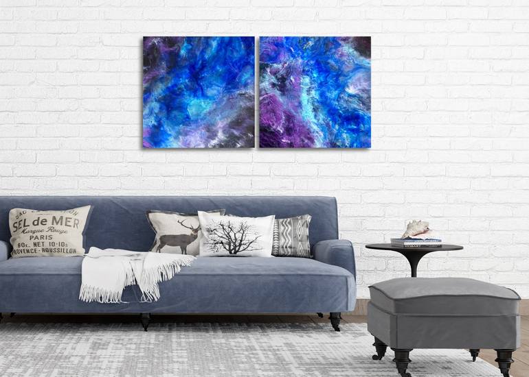 Original Abstract Expressionism Outer Space Painting by Tiffani Buteau