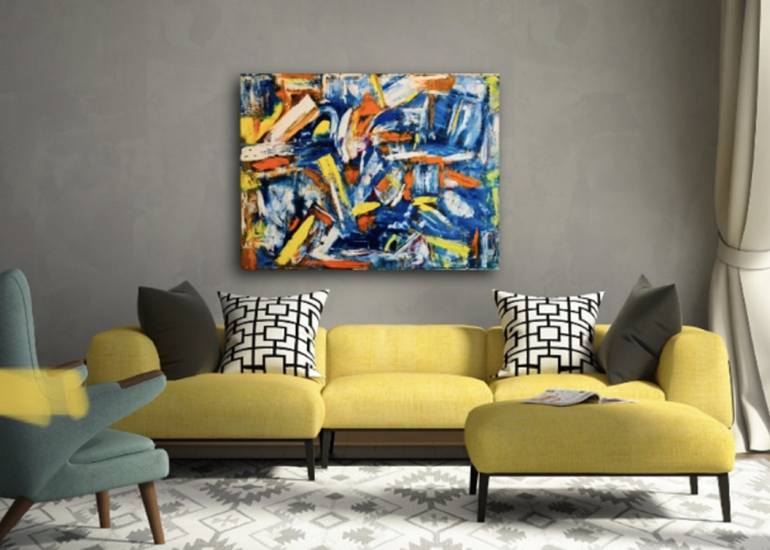 Original Abstract Expressionism Abstract Painting by Ben Fluno