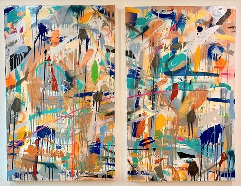 Original Abstract Expressionism Abstract Painting by Ben Fluno