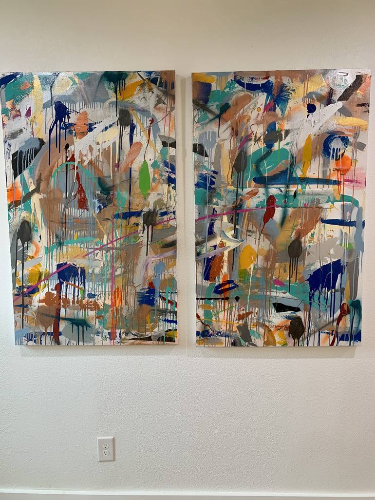 Original Abstract Expressionism Abstract Painting by Ben Fluno